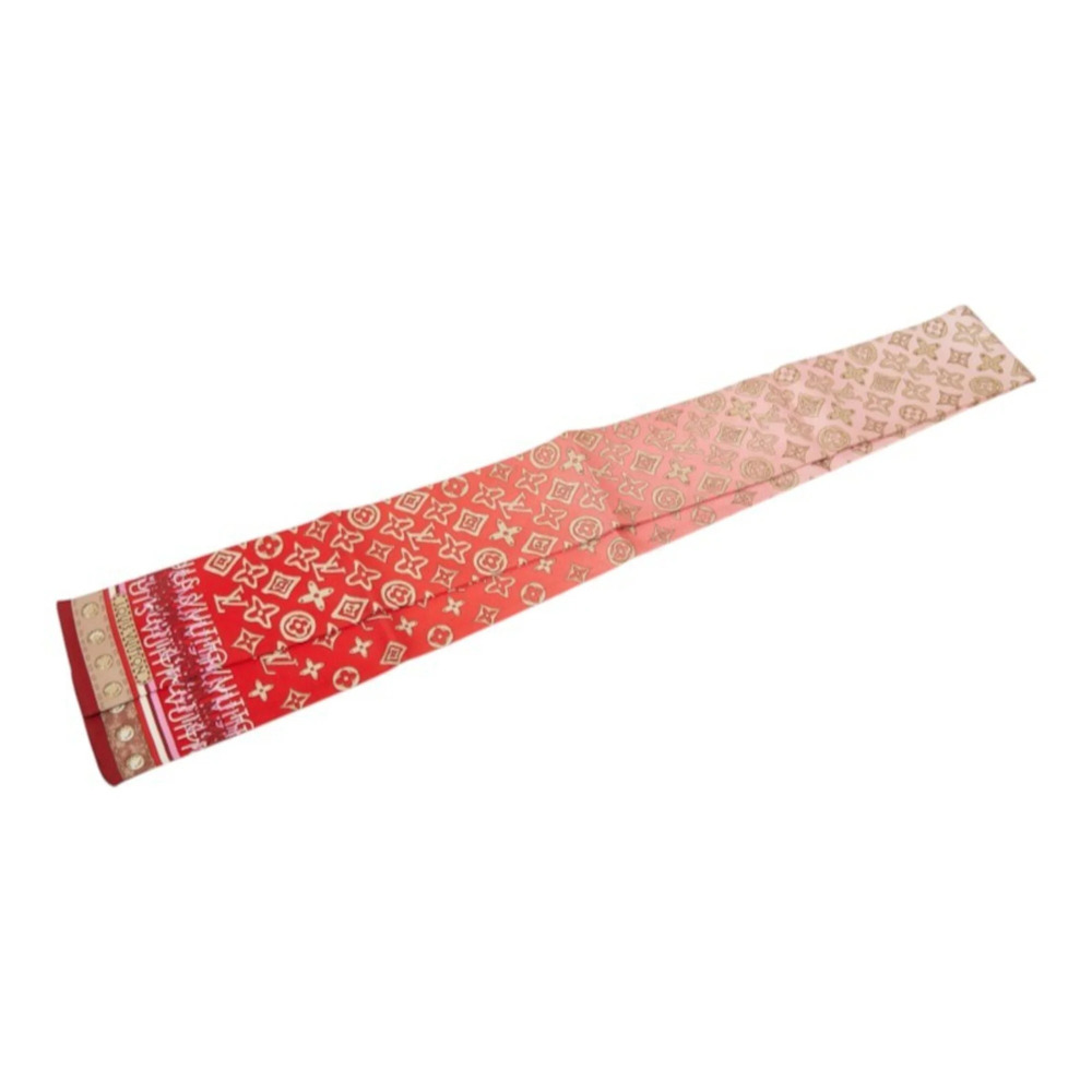 Louis Vuitton Bandeau Monogram Map Scarf M74568 Multicolor Silk Women's LOUIS...